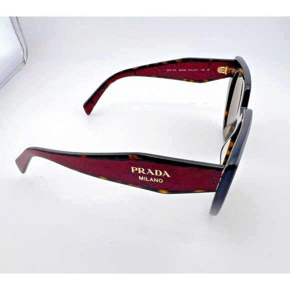 NIB $440 Womens PRADA Sunglasses 2AU5Y1 Tortoise Shell Red Marble Polarized 52mm - Picture 3 of 11